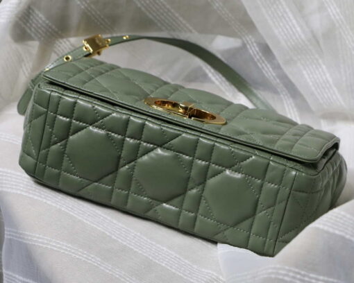 Replica Dior M9243 Large Quilted Macrocannage Calfskin Green 6