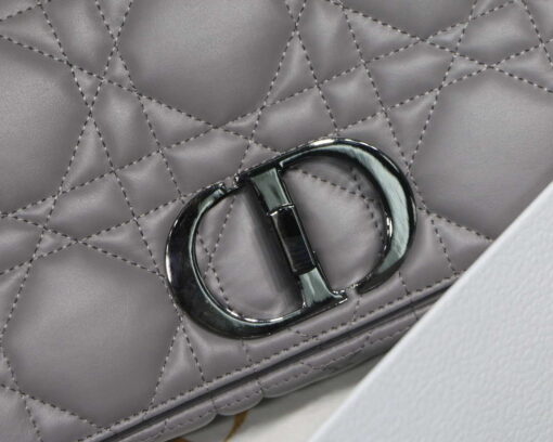 Replica Dior M9242 Medium Quilted Macrocannage Calfskin Gray 2