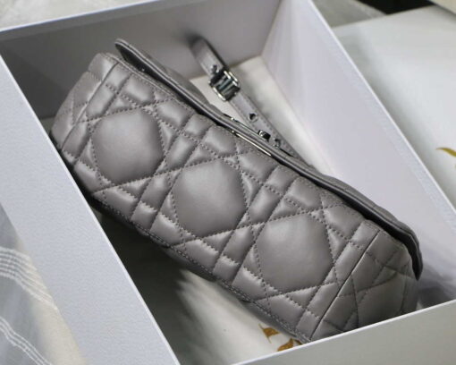 Replica Dior M9242 Medium Quilted Macrocannage Calfskin Gray 6