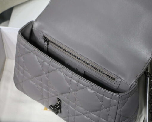 Replica Dior M9242 Medium Quilted Macrocannage Calfskin Gray 7