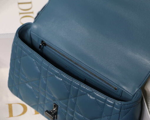 Replica Dior M9242 Medium Quilted Macrocannage Calfskin Lake Blue 7