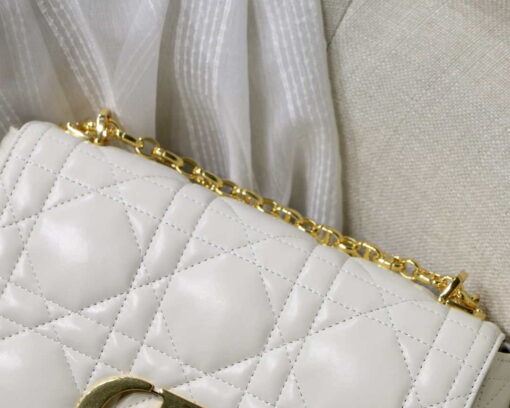 Replica Dior M9242 Medium Quilted Macrocannage Calfskin White 2