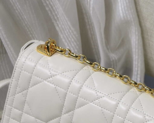 Replica Dior M9242 Medium Quilted Macrocannage Calfskin White 3