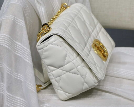 Replica Dior M9242 Medium Quilted Macrocannage Calfskin White 5