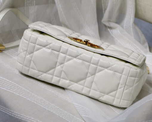 Replica Dior M9242 Medium Quilted Macrocannage Calfskin White 6