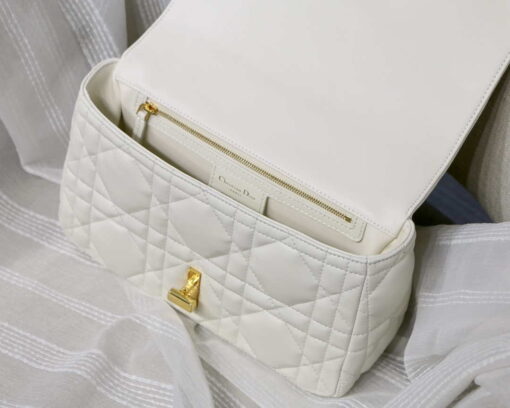 Replica Dior M9242 Medium Quilted Macrocannage Calfskin White 7