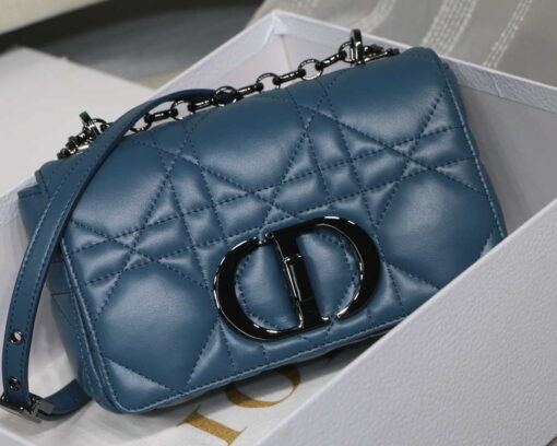 Replica Dior M9241 Small Quilted Macrocannage Calfskin Lake Blue