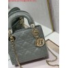 Replica Dior M0505 Mini Lady Dior Bag Apricot Patent Cannage Calfskin 7