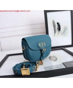 Replica Dior M9317 Small bobby bag Blue Grained Calfskin 2