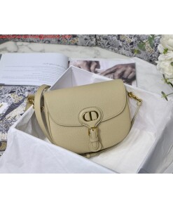 Replica Dior M9319 Medium Bobby Bag Beige Grained Calfskin