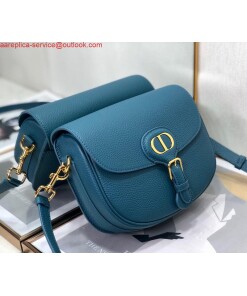 Replica Dior M9319 Medium Bobby Bag Blue Grained Calfskin 2