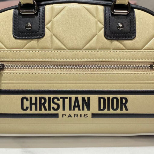 Replica Dior M6202 Medium Vibe Zip Bowling Bag Apricot 5