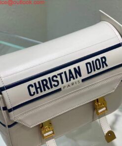 Replica Dior M1243 Small Diorcamp Bag White and Blue Smooth Calfskin 2