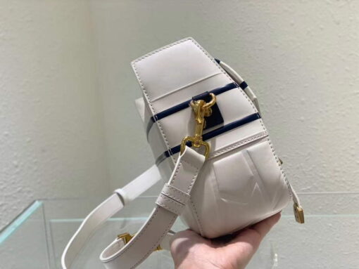 Replica Dior M1243 Small Diorcamp Bag White and Blue Smooth Calfskin 4