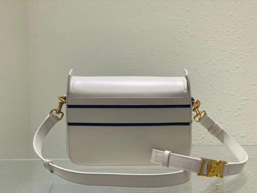 Replica Dior M1243 Small Diorcamp Bag White and Blue Smooth Calfskin 5