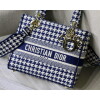 Replica Dior M0565 Medium Lady D-Life Bag Blue and White Cornely-Effect Embroidery 10