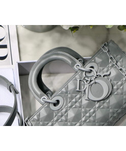 Replica Dior M0540 Lady D-joy Bag Grey Cannage Calfskin