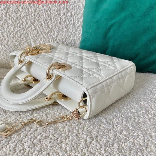 Replica Dior M0540 Lady D-joy Bag White Cannage Calfskin 2