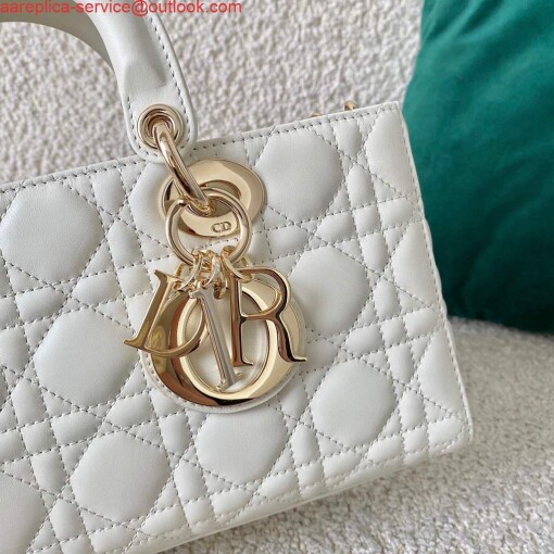 Replica Dior M0540 Lady D-joy Bag White Cannage Calfskin 4