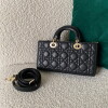 Replica Dior M0540 Lady D-joy Bag Black Cannage Calfskin with Diamond Motif 10