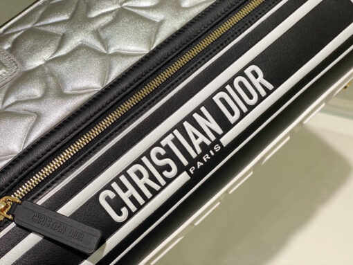 Replica Dior M6202 Medium Dior Vibe Zip Bowling Bag Black and Silver Smooth Calfskin 6