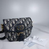 Replica Dior M9320 Large Dior Bobby Bag Latte Box Calfskin With Blue Oblique Embroidered Strap 10