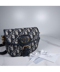 Replica Dior M9319 Dior Bobby Medium Bag Oblique Jacquard Navy Blue