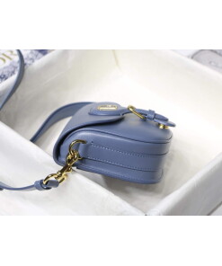 Replica Dior M9319 Medium dior Bobby bag Warm Lake Blue Calfskin