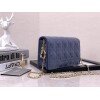 Replica Dior S0204 Lady Dior Pouch Patent Cannage Calfskin Dark green 9