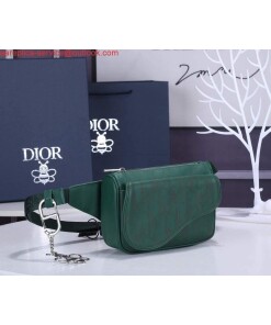 Replica Dior 1ADPO223 Saddle Belt Bag Leather Green