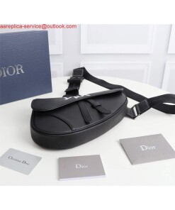 Replica Dior 1ADPO093 Saddle Men Bag Grained Calfskin Black 2