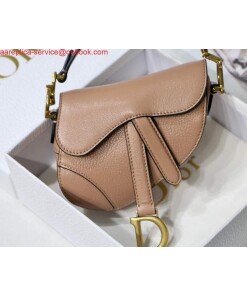 Replica Dior M6008 Bag Saddle Super Mini Bag Cowhide Leather Light Pink