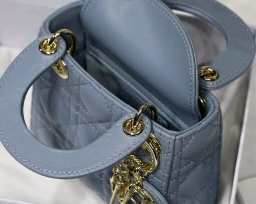 Replica Dior S0856 MICRO LADY Dior Bag Cloud Blue Cannage Lambskin 8