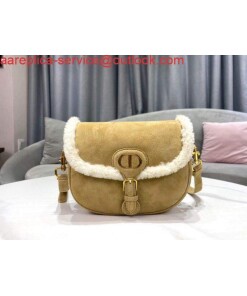 Replica Dior M9319 Medium Dior Bobby Bag Camel Colored Shearling 2