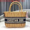 Replica Dior M7600 Dior Wicker Basket Shoulder Bag Blue Oblique 9