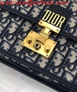 Replica Dior M5818 Dioraddict Bag Burgundy Dior Oblique Jacquard Navy Blue 2