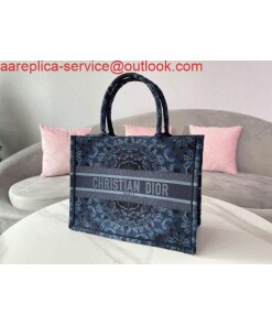 Replica Dior M1296 Small Dior Book Tote Navy Blue Dior Constellation Embroidery 2