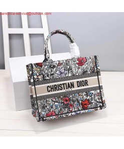 Replica Dior M1286 Dior Book Tote Small Multicolor Flowers Embroidery