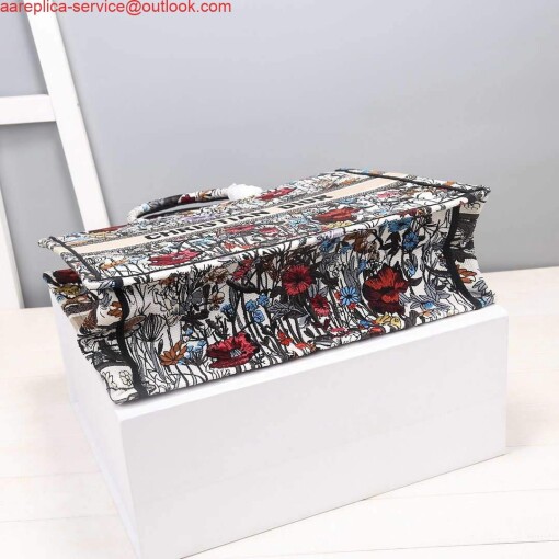 Replica Dior M1286 Dior Book Tote Multicolor Flowers Embroidery 4