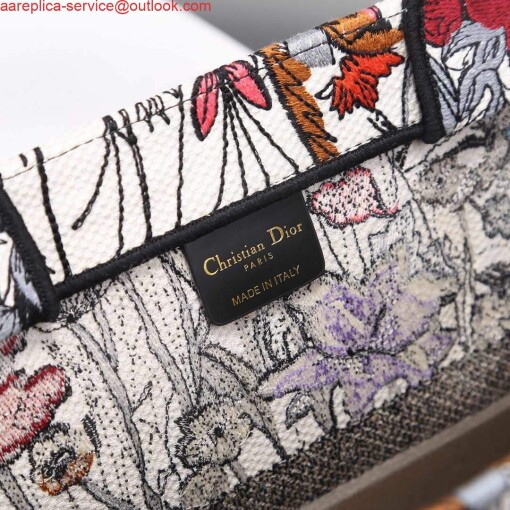 Replica Dior M1286 Dior Book Tote Multicolor Flowers Embroidery 8