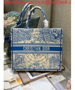 Replica Dior M1286 Book Tote Christian Dior Shoulder Shopping Bag Blue