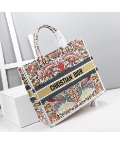 Replica Dior M1286 Book Tote Christian Dior Multicolor Red and Green