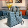 Replica Dior M0566 Large Lady Dior Bag Gray Cannage Lambskin 10