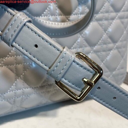 Replica Dior M0566 Large Lady Dior Bag Gray Cannage Lambskin 5