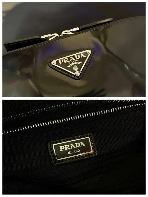 Replica Prada 2VZ084 Re-Nylon and Leather Backpack Black 8