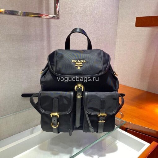 Replica Prada Robot Fabric Backpack 1BZ677 In Black