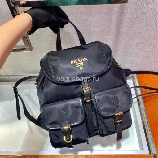 Replica Prada Robot Fabric Backpack 1BZ677 In Black 2