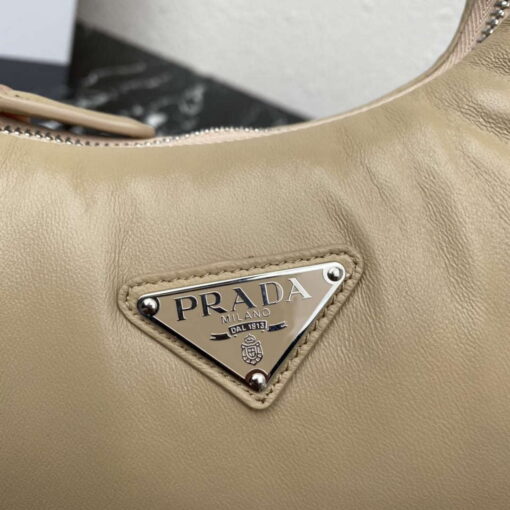 Replica Prada 1BA384 Prada Soft Padded Nappa Leather Mini Bag Tan 3