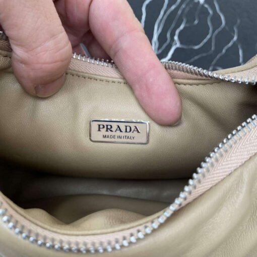 Replica Prada 1BA384 Prada Soft Padded Nappa Leather Mini Bag Tan 7