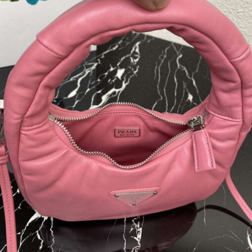 Replica Prada 1BA384 Prada Soft Padded Nappa Leather Mini Bag Pink 7